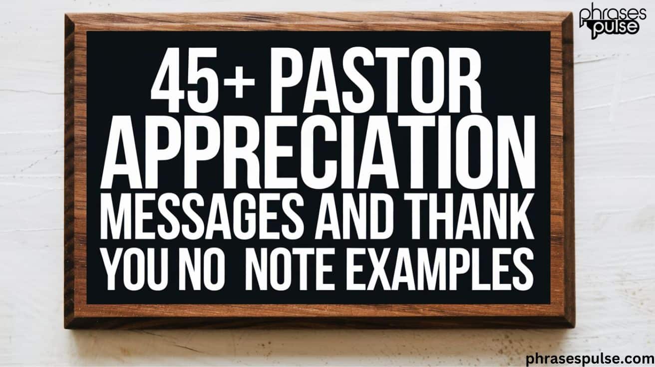 Pastor Appreciation Messages