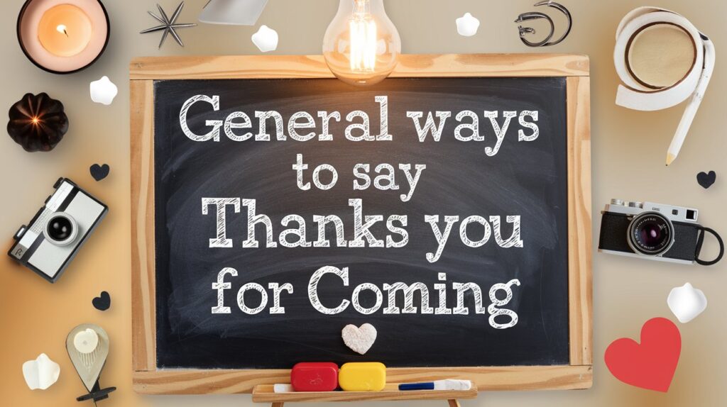 General Ways to Say Thanks You for Coming