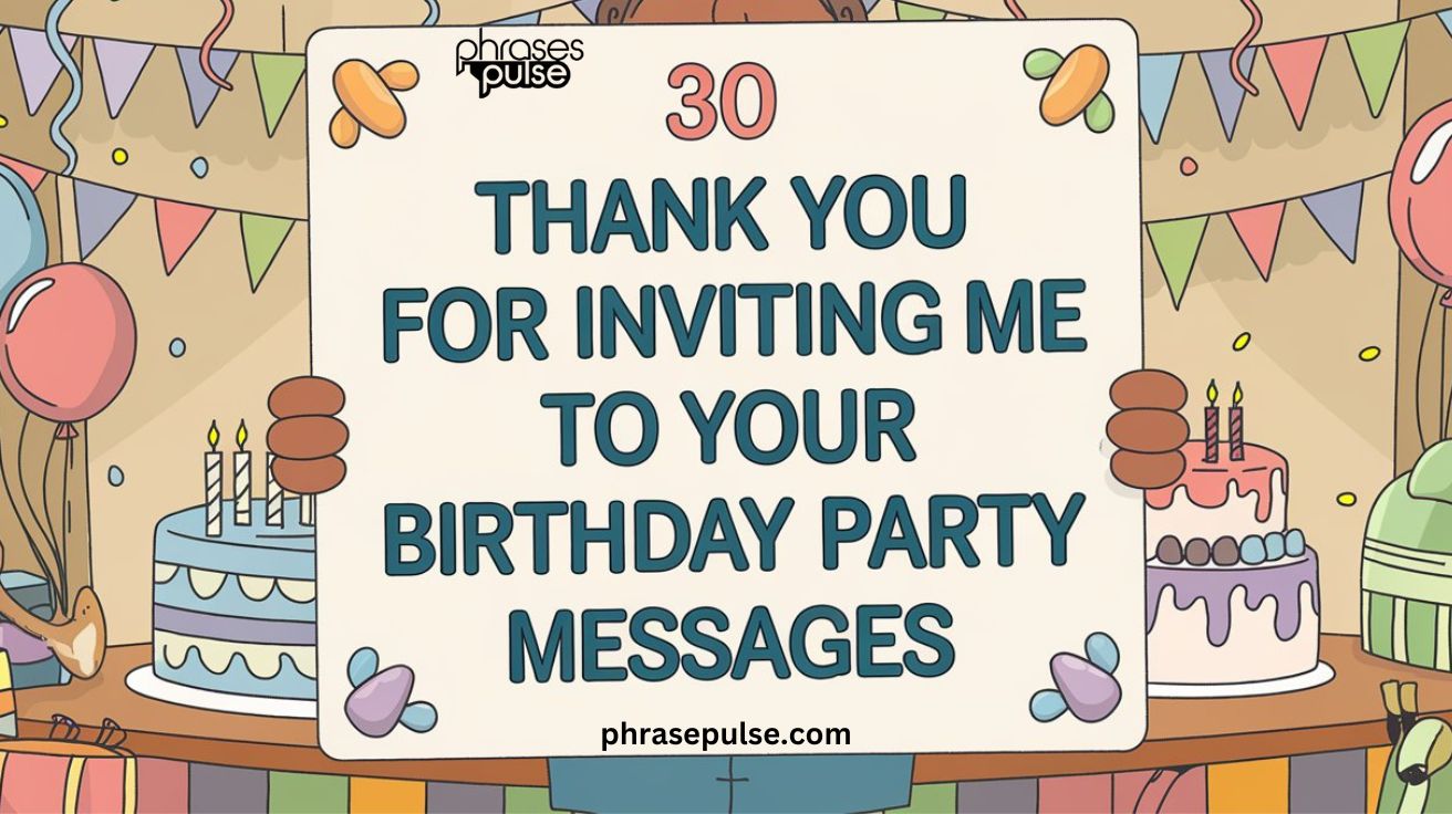 thank you for inviting birthday party