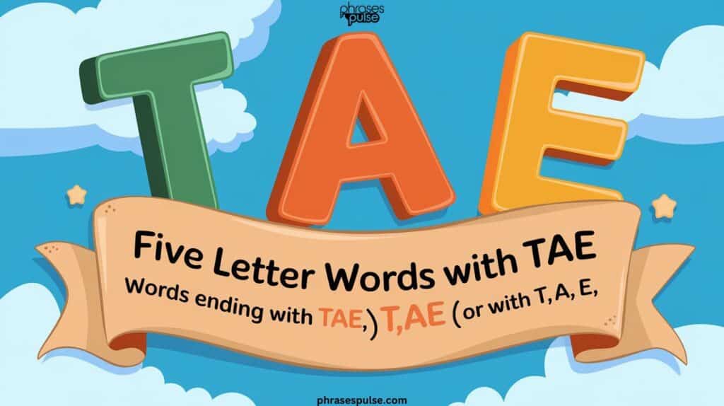 Five Letter Words with TAE