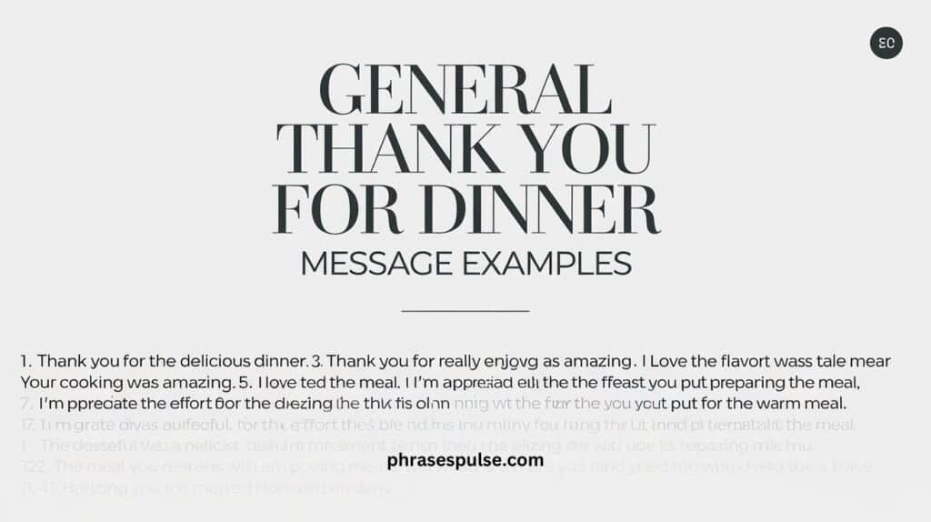 general-thank-you-for-dinner -message-examples