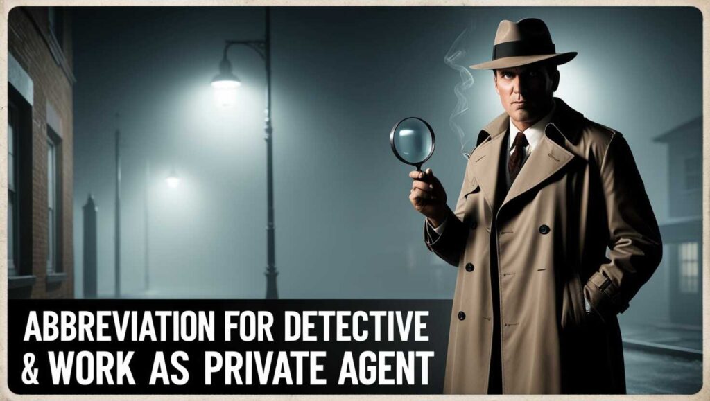 abbreviation-for-detective-&-work -as-private-agent