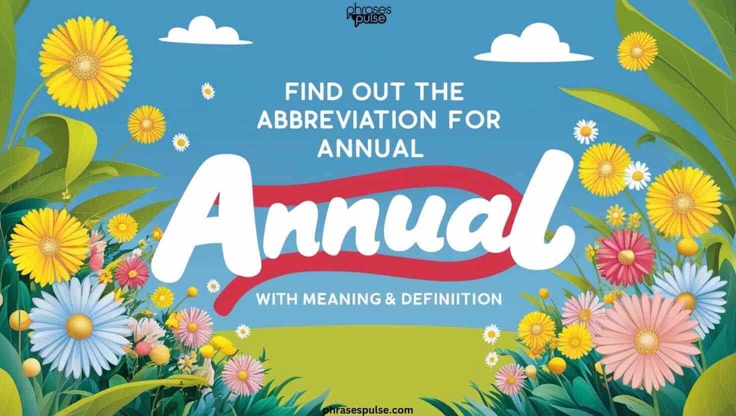 abbreviation for annual